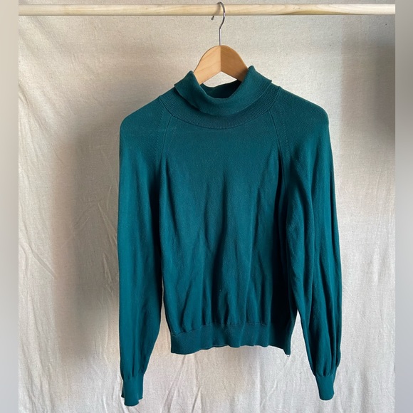 Forest Green Turtleneck - Picture 3 of 4